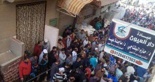 الصيادون ينظمون وقفة احتجاجية بعزبة البرج اعتراضا على قانون التأمينات الخاص بالصيادين