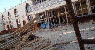 بالصور : بالجهود الذاتية أهالى فارسكور يعيدون بناء مسجد الجبانة.