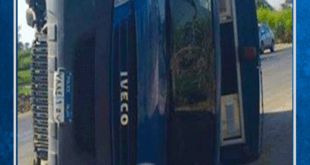 إصابة خمسة من الشرطة في حادث تصادم بين سيارة ترحيلات وأخري ملاكي بطريق بورسعيد دمياط